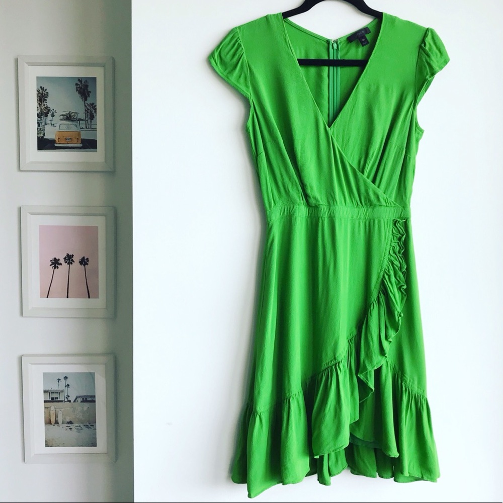 J. Crew Faux Wrap Dress with Ruffles